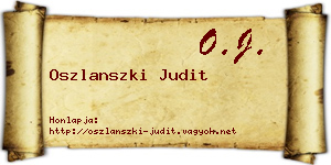 Oszlanszki Judit névjegykártya